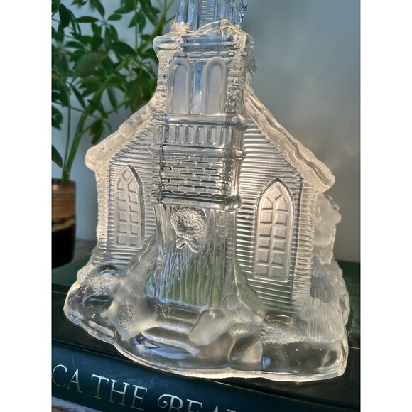 Rare Tall Vintage 1992 Glass Light Up Church Christmas / Holiday / Country Home - Picture 12 of 14